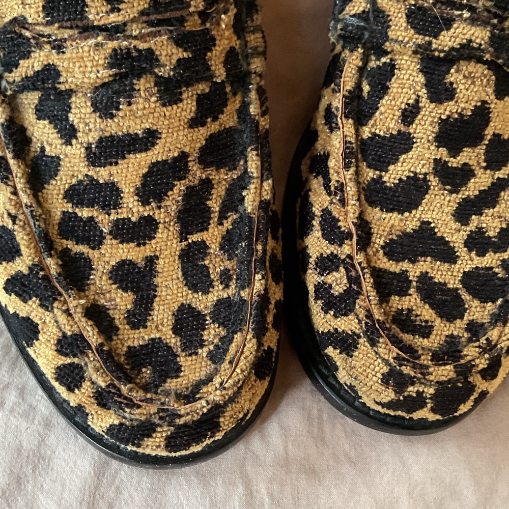 Re / Done LEOPARD Animal PRINT LOAFERS Leather Sole 40 (US Size 9.5 to 10) - Picture 4 of 9
